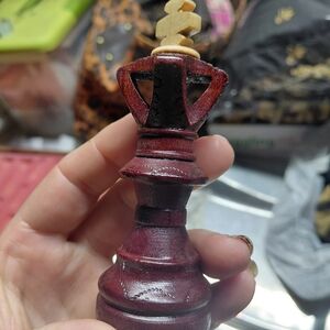 Elegant Wooden Chess King Piece